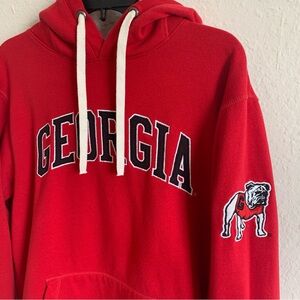 UGA Georgia Bulldogs League Stadium Triple Stitch Premium Hoodie Red Large